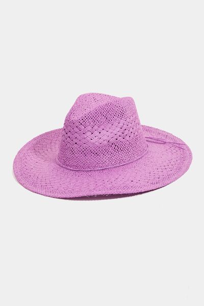 Pink Sunhat Cute Everyday outfit Beach Fame Straw Braided Sun Hat