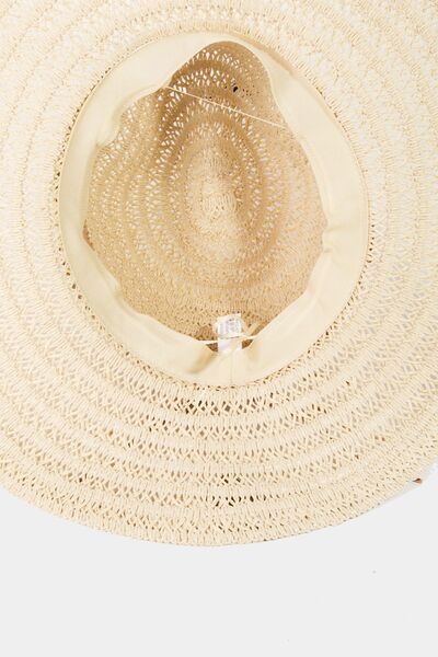 Sun Hat Straw Fame Braided Contrast  every day outfit summer vibes