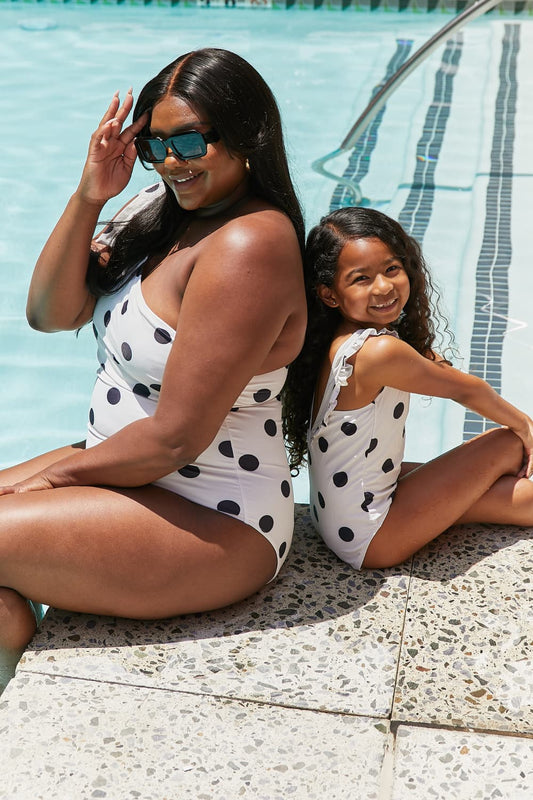 Mommy and me One-Piece Swimsuit Marina West Swim Deep End One-Shoulder