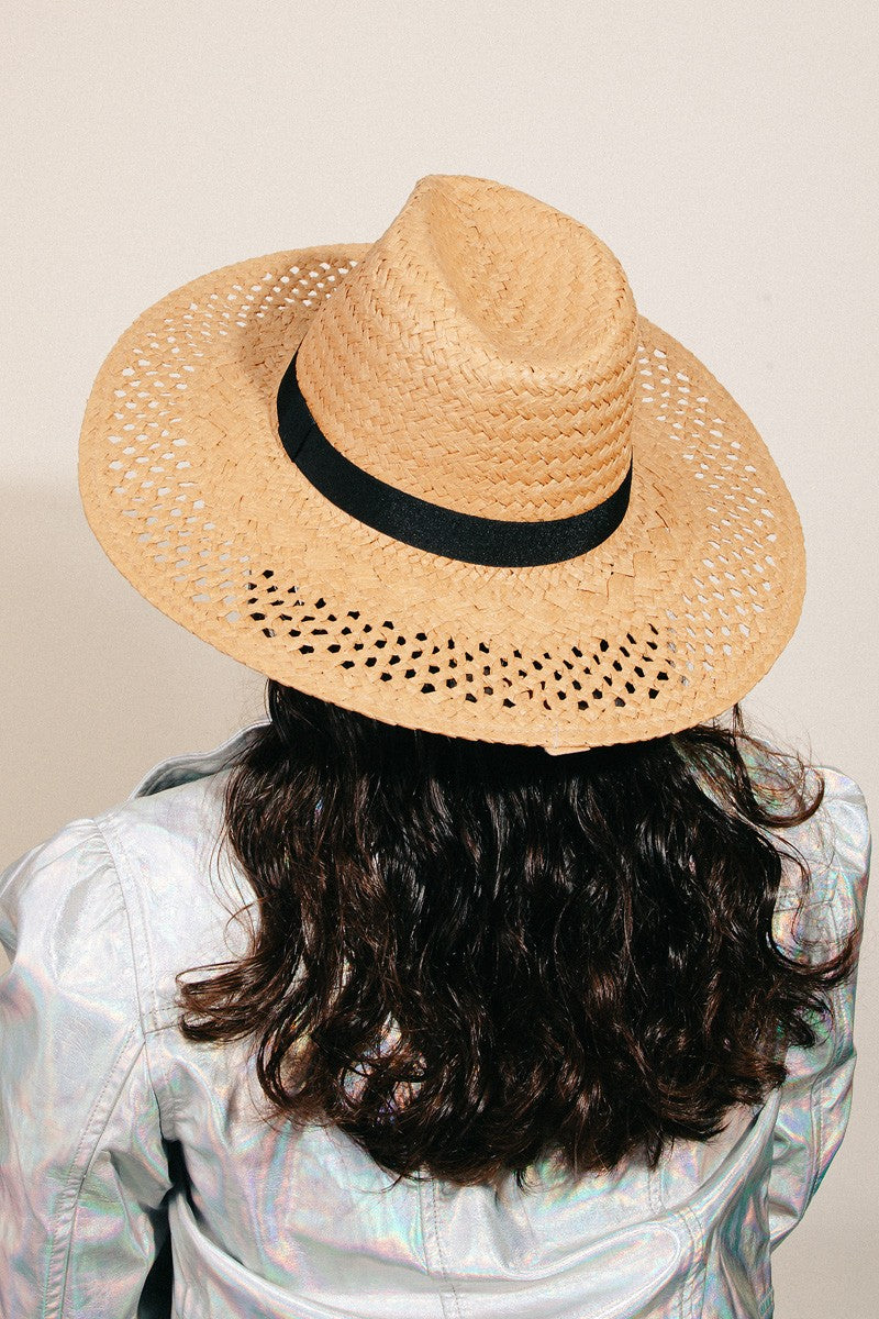 Straw Sun Hat Basket Weave for the Beach or Gardening Walking Around in the Desert