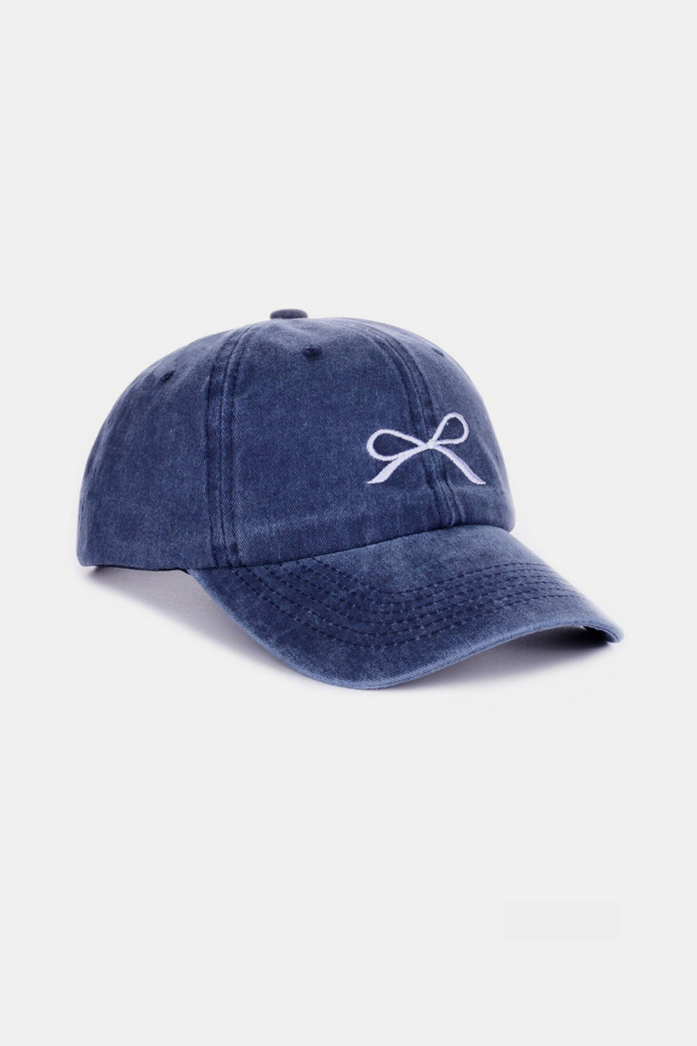 Cute Cap Everyday Casual Outfit Zenana Bow Embroidered Washed Cotton Caps