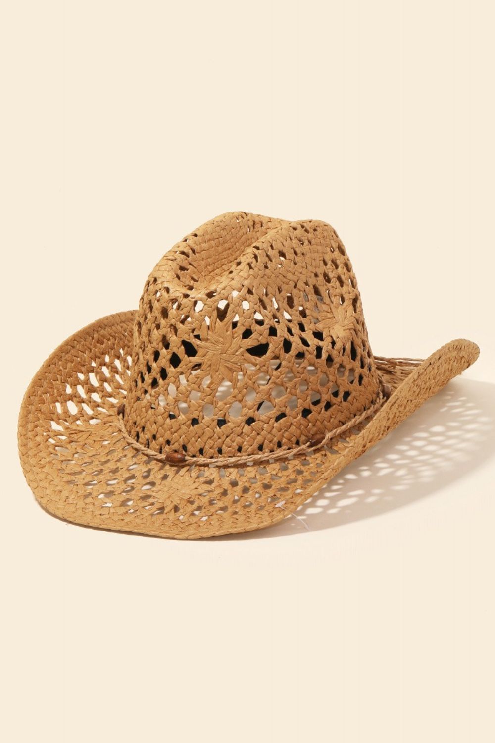 Cowboy Hat Straw Fame  Weave Rope Ribbon for the Beach or Gardening Walking Around in the Desert