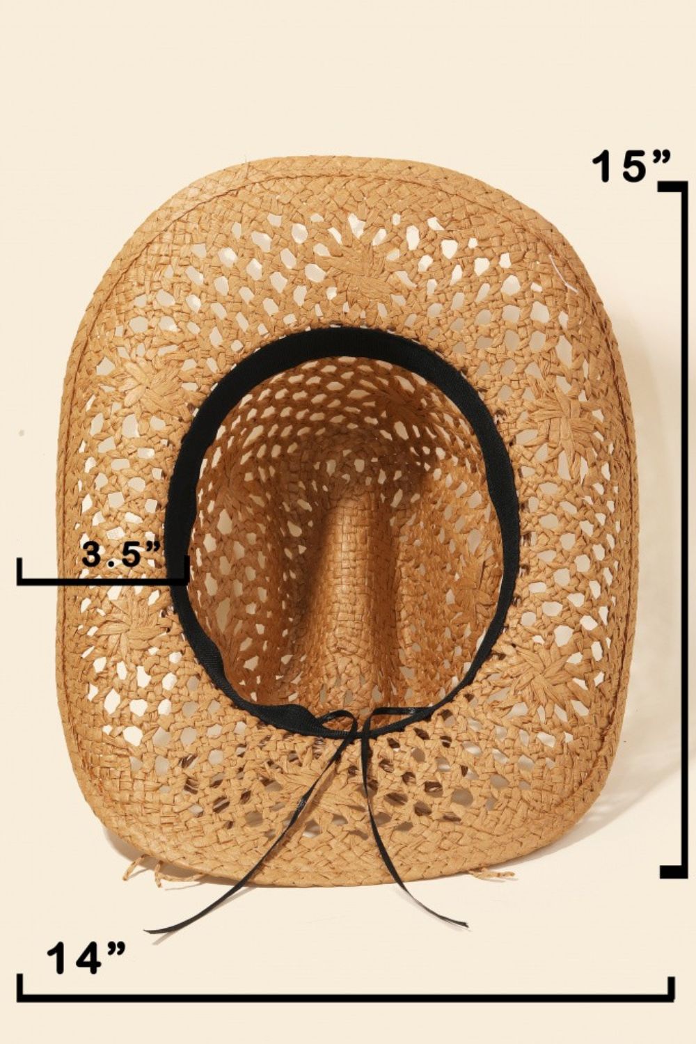 Cowboy Hat Straw Fame  Weave Rope Ribbon for the Beach or Gardening Walking Around in the Desert