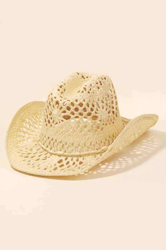 Cowboy Hat Straw Fame  Weave Rope Ribbon for the Beach or Gardening Walking Around in the Desert