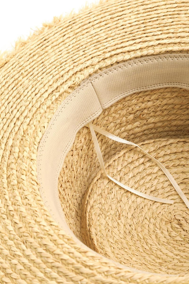 Straw Sun Hat Basket Weave for the Beach or Gardening Walking Around in the Desert