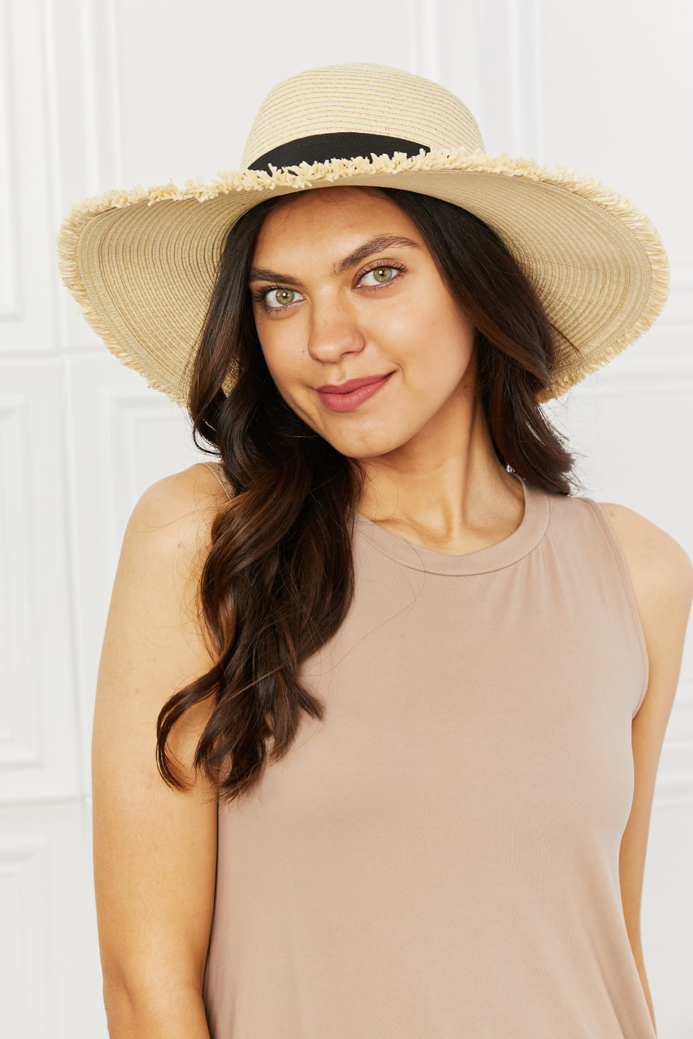 Straw Hat Summer Fall Fame Time For The Sun casual chic outfit