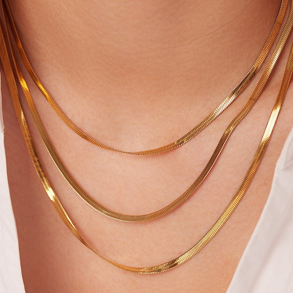 Triple-Layered Snake Chain Necklace