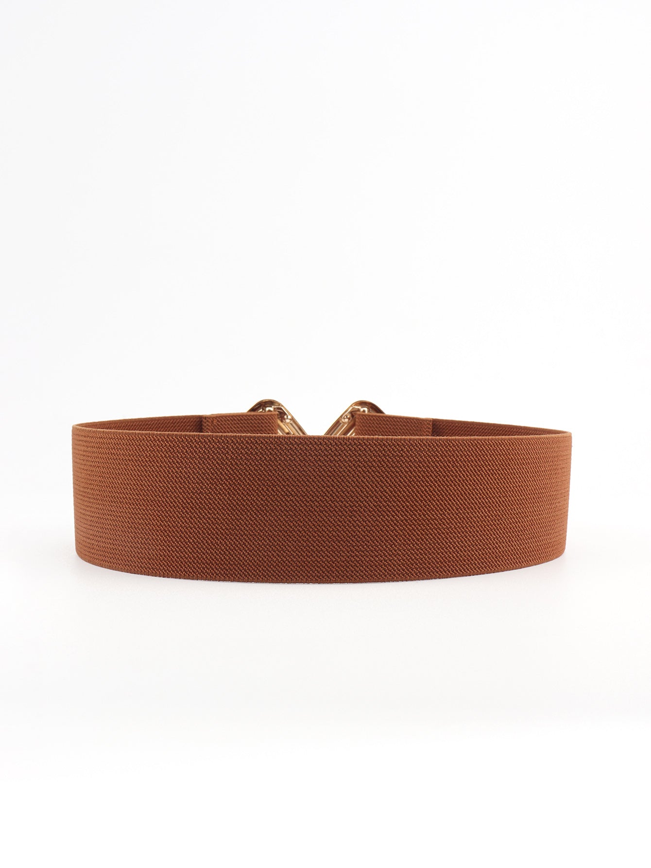 Geometric Buckle Elastic Wide Belt