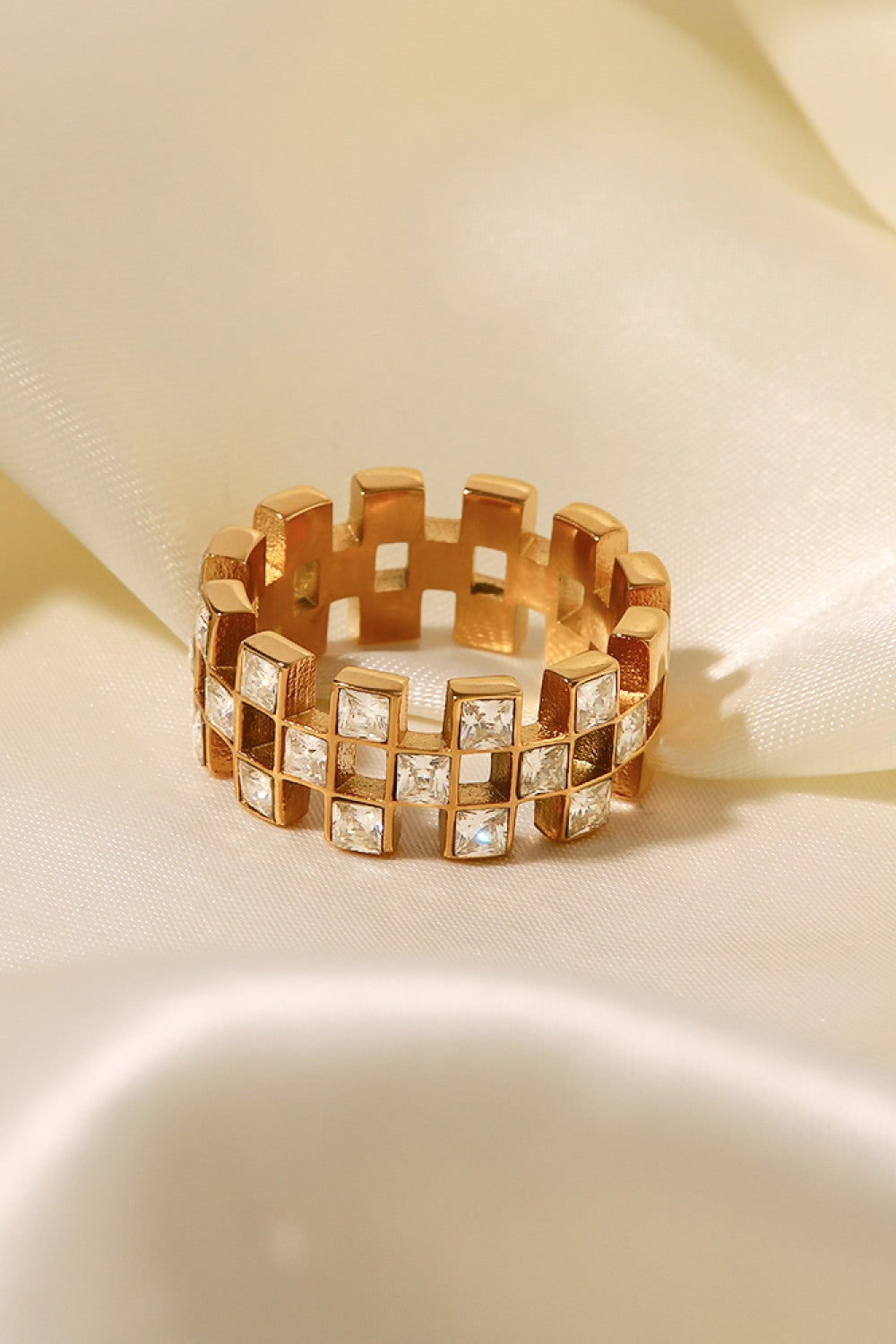 Contrast Stainless Steel 18K Gold-Plated Ring