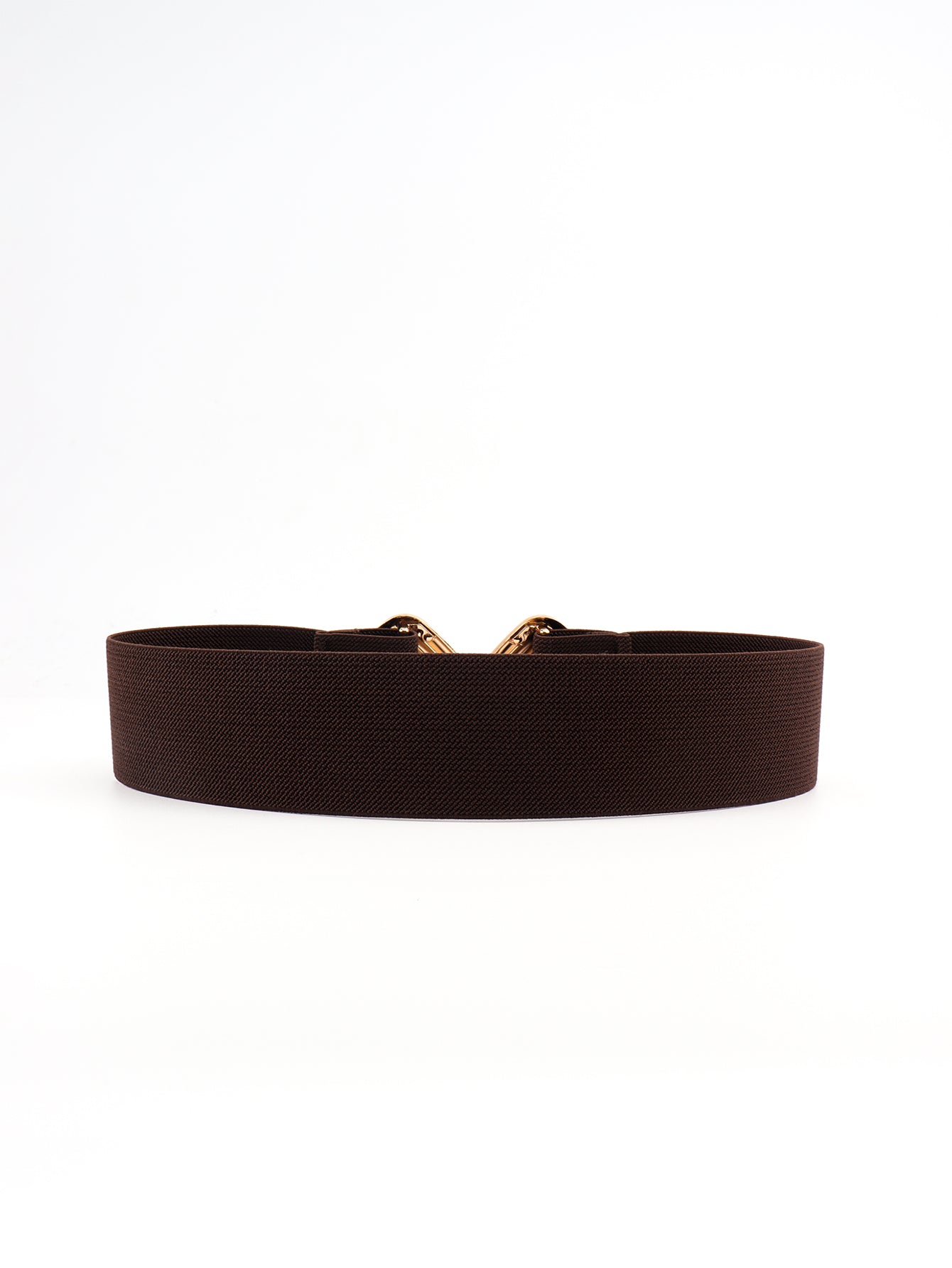 Geometric Buckle Elastic Wide Belt