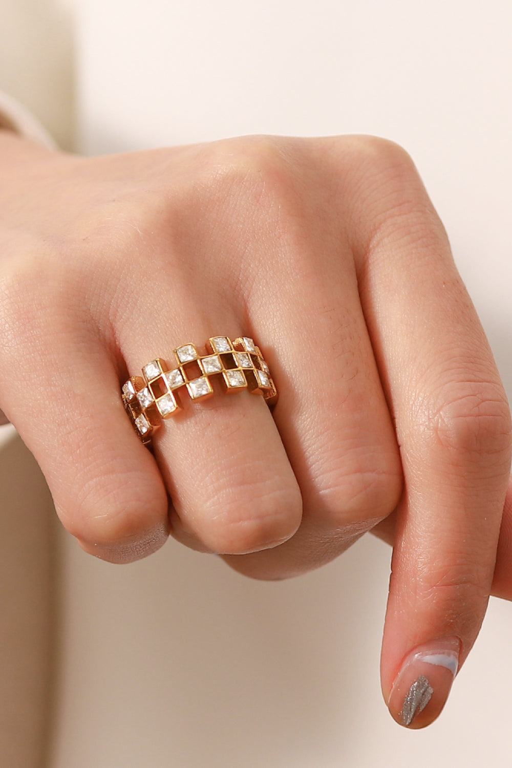 Contrast Stainless Steel 18K Gold-Plated Ring