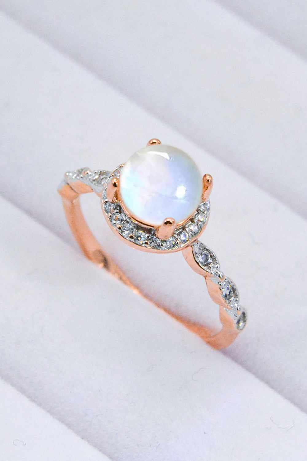 Round Moonstone Ring